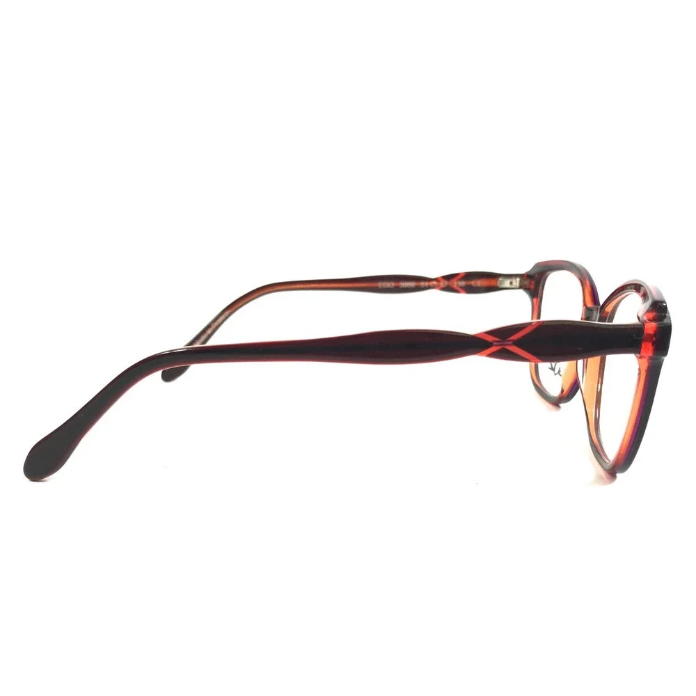 BOZ Eyeglasses Frames EGO 3868 Shiny Brown Red Cat Eye Full Rim 51-17-138